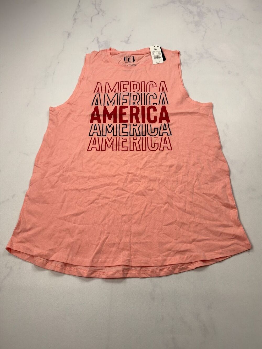 IML Tank Coral Graphic Print Sleeveless Shirt - Womens XXL NWT
